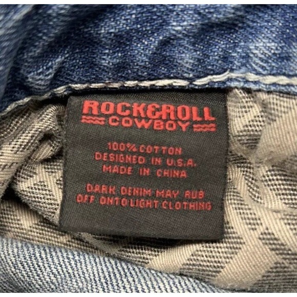 Rock & Roll Denim Jeans Women's 18R BB Gun Regular Fit Boot Cut Western Distress - Picture 4 of 16